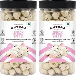 Nutraj Snackrite Makhana 140g (70g x 2) | Himalayan Pink Flavour | Popped Lotus Seed | Roasted and Salted Fox Nuts-image-99