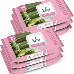 Kara Aloe Vera & Cucumber Refreshing Facial Wet Wipes- 25 pulls | Cooling & Hydrating | Pack of 6 (150 Pieces)-picture-38