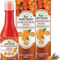 Nutrirootz Himalayan Sea Buckthorn Pulp | Pack of 2 (500ml Each) | Herbal Seabuckthor Juice | Superfood | Rich In Omega 3,6,7,9 & Vitamin C | Cold Pressed | Rich in Antioxidants | Immunity Booster-picture-19