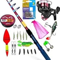 7Ft 210cm Rod & Reel Combo Set with Complete Fishing Kit Red Fishing Rod (210 cm, 0.21 kg, Red)-picture-13