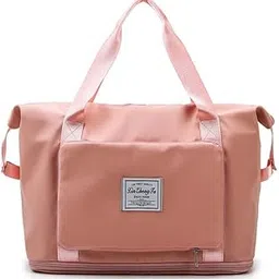 Large Capacity Foldable Travel Bag for Women & Men | Waterproof Nylon Duffel Bag with Trolley Sleeve & Multiple Pockets | Carry-on Luggage Bag for Travel, Gym, Weekend Trips-picture-25