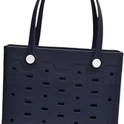 shopora Beach Tote Bag Washable Holes Pouch Beach Storage Basket Beach Swimming Pool Dark Blue | Womens Handbags & Bags-picture-35