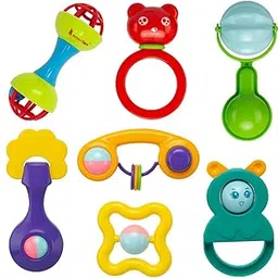 7 Pcs Baby Rattle & Teether Set | Non-Toxic, Safe Toy Gift Pack for Newborn & Infants 0-12 Months | Soft Sound with Fun Colors | Perfect-picture-11