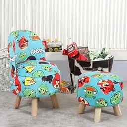 Rugsxerry Furniture Ottoman Kids pouffe Stool for Small Baby Chair Study Stool for Kids Playing Products for Little Baby Stepstool Dining Chair stools for Feeding Kids Cartoon Chair, Combo 26/11 Inch-image-50