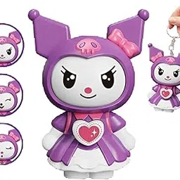 zibuyu Kawaii Keychain Charm, Changing Face Cartoon Pink-picture-19