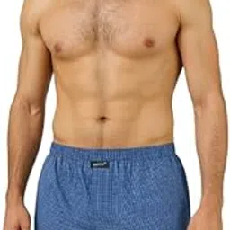 butt-y Men's Relaxed Fit Blue Cotton Boxer Shorts with Comfort Meets Style || Soft Breathable Innerwear with Elastic Waistband Shorts-picture-30