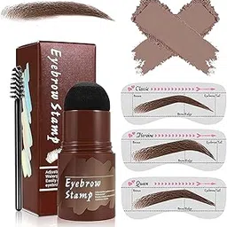 Eyebrow Stamp and Eyebrow Stencil Kit, Long Lasting Brow Stamp Kit for Perfect Eyebrow Makeup, Easy to Use, 3 Reusable Eye Brow Stencil Kit for Women Beginners (Dark Brown)-picture-24