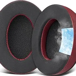 SOULWIT Cooling Gel Replacement Earpads for HyperX Cloud 1/2/Pro/Core/Alpha/Alpha S/Flight/Stinger/CloudX, Ear Pads Cushions with Softer High-Density Foam - Burgundy-picture-22
