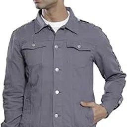 the indian garage co Men Slim Fit NA Trucker Jacket-picture-47