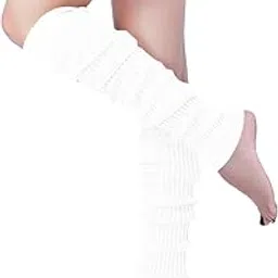 v28 Women Warm Leg Warmers 80s Retro Party Costume Knit Ballet Neon Long Socks-picture-41