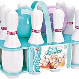 FASHIONMYDAY® Kids Bowling Set with Rack Funny Indoor Outdoor Indoor Leisure Game for Kids White Color 23cm | Toys & Hobbies | Games | Other Games-picture-14
