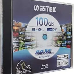 Ritek BD-RE XL Rewritable BDXL 100GB Triple Layers 2X White Inkjet Hub Printable Blank Disc-picture-14