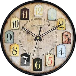 SANDROSE Analogue Plastic Wall Clock 10 with Modern Touches, Perfect for Any Room Decor-picture-30