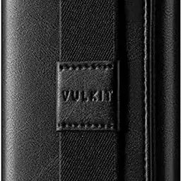 vulkit Minimalist Leather Rfid Blocking Trifold Wallet with Elastic Band Slim Credit Card Holder with 3 ID windows & Zipper Pocket, Black, Minimalist-picture-34