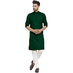 luxrio Kurta for Men Cotton Blend Long Solid Straight Fit-picture-37