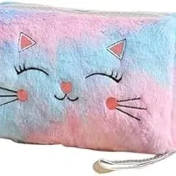 GRIHASTHA-E-SHOP Pencil Case Large Capacity Stationery Bag, Side Pockets Pouch with Zipper Closure Portable Makeup Case Cute for Students Girls Adults Office (Multicolor, Pack of 1)-image-61