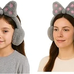 Women’s Winter Earmuffs | Soft Plush Ear Warmers for Girls & Women with Sparkling Glitter Bow | Stylish, Cozy & Adorable Winter Fashion Accessory | Gift for Cold Weather (Multicolor)-image-8