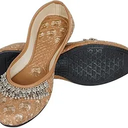 dfr Women’s Rajasthani Embroidered with Payal Punjabi Mojari’s Jutis Shoe-picture-18