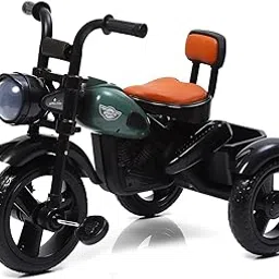Fun Ride Himalayan Kids Tricycle - Front Headlight, Musical - 1 Year to 5 Years - Trike for Indoor and Outdoor - Up to 30 Kgs - Made in India (Green)-picture-28
