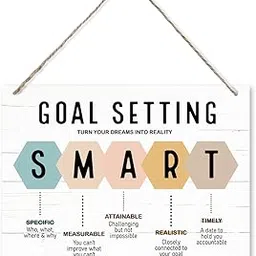 Inspirational Decor Sign, Rustic Hanging Wooden Plaque Sign, Office Decor, Social Worker Office Decor, Motivational Decor for Office School Classroom, Goal Setting - Turn Your Dreams Into Reality Sign-picture-34