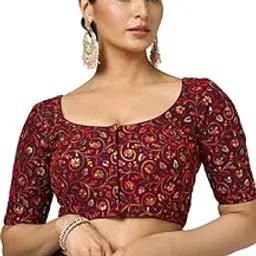 Womens Georgette Embroidered Blouse with Sequins-image-21