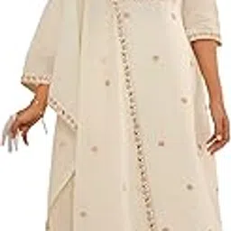 libas Women Cotton Yoke Design Straight Kurta Trouser with Dupatta Set-picture-30