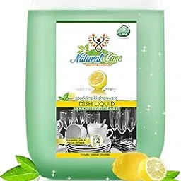 Natural Care Dishwash Liquid 5 Ltr | Lemon Dish Cleaning Gel for Dishwashing All Utensils | Plant Based, Biodegradable, Non-Toxic | Removes Tough Grease, Leaves No residue, Baby & Pet Safe. 5 Litre-picture-22