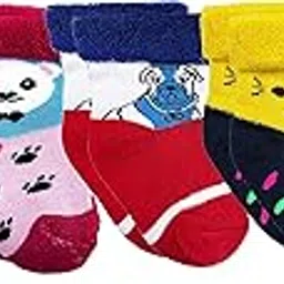 rc. royal class Newly Born Baby Boy's Cotton Multicolored Towel Socks, 0-6 months, Combo Pack of 5-picture-11