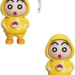 goshti enterprise 2 PCS Shinchan Face Changing Keychain | Shinchan | Key Holder Cartoon Character | ABS Action Figure Toy | 3D Face Changing Model | Unisex Toy Keychai Autumn Winter image 1