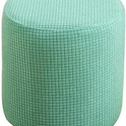 JAZZY PEARLS® 3xSlipcover Stretch Ottoman Furniture Protector Round Couch Sofa Cover Home Light Green | 1 Piece Stretch Ottoman Slipcover(3 Pack)-picture-10