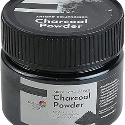KRAFTMASTERS®Artists Compressed Charcoal Powder 50 ml. | Richest Black Tone, Ideal for Layering, Shading, Drawing, Sketching, Mixed Media Art, Fine Art Students, Professionals.-image-87