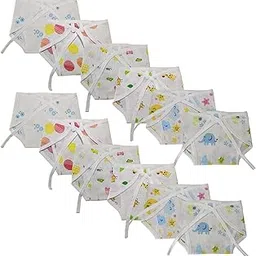 Tiny Blooms Baby 100% Muslin Cotton Double Layer Printed Premium Nappies | Ultra-Soft, Breathable, Reusable, Perfect Fit | Ideal for Babies 6-12 Months | Pack of 12-picture-67