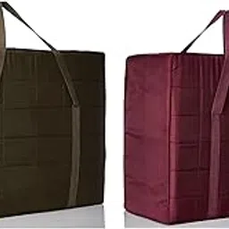 Peafowl Blanket Cover/Multipurpose Bag Double Bed Blanket Bag Cover/Saree Bag/Household Storage Bag Multipurpose Bag (Pack of 2, Multicolor)-picture-22