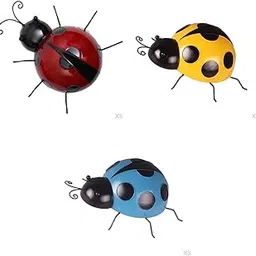 15x Mini Metal Ladybug Fence Hanger Wall Hanging Outdoor Garden Decor-picture-23
