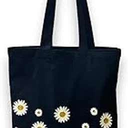 danioo "don't worry we carry" Canvas Tote Bags for Women and Girls with Zipper and Inner Pocket, Multipurpose Aesthetic Reusable College Travel Shopping Handbag-picture-34