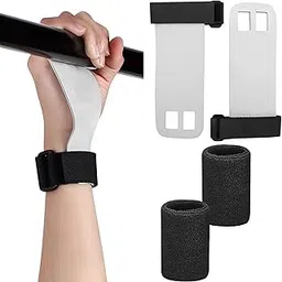 Rayyan 2 Pcs Gymnastics Grips Wristbands Sets,Gymnastic Hand Grips Gymnastic Bar Palm Protection and 2 Pcs Wrist Support Sports Accessories for Kids Workout and Exercise-image-5