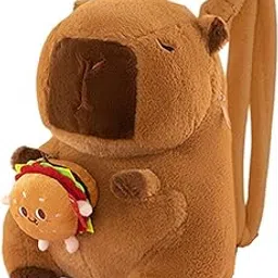 shopora Capybara Backpack Funny Stuffed Animal Backpack For Street Women Backpacking Hamburger | Womens Handbags & Bags-picture-50