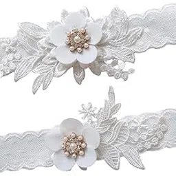 shopora 2Pcs Wedding Garter For Bride Lace Bridal Garter For Birthday Holiday Dating | Wedding & Formal Occasion | Bridal Accessories | Garters-picture-33