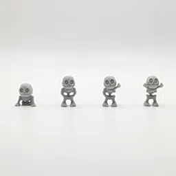 Mini Skeleton Figurines, 3cm Height, Set of 4, Halloween Desktop Decor-picture-26
