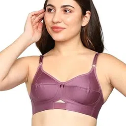 Women's Wirefree Non Padded Cotton Blend Solid Full Coverage Everyday Anti-Bacterial, Skin Friendly Regular Fit_Full Moon Bra-image-1