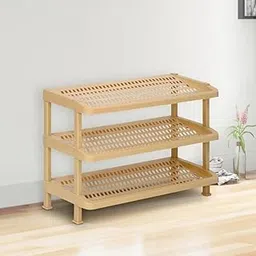 Nilkamal Multipurpose Rack for Book Shelve | Shoes Storage Rack | for Home Shoe Stand|Kitchen Rack (Marble Beige, 3 Shelves)-image-96