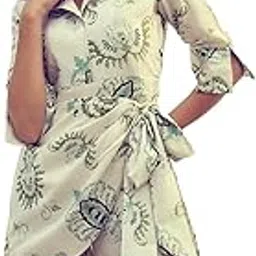 poshbery Green Linen wrap Playsuit-picture-5