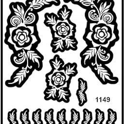 Artistic Mehndi Stencil Stickers for Creative Designs-picture-50