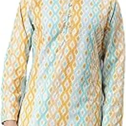 majestic man Men's Cotton Blend Regular Fit Casual Chikankari Embroidered Sequinned Regular Kurta-picture-37