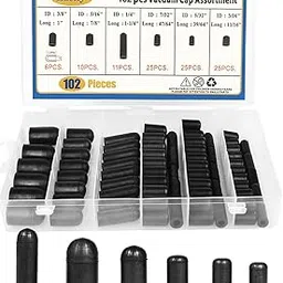 Rubber Vacuum Caps Plug Kit, 102 PCS Assorted Vacuum Plugs Hose End Caps Assortment Kit for Carburetor, Manifold, Automotive 3/16'' 5/16" 7/32" 1/4" 5/32'' 3/8''-picture-41