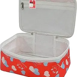 LUCES® Fabric Women Makeup Storage Box Travel Vanity Artist Storage Bag Zipper Pouch Cosmetic Utility Toiletry Wardrobe Organizer Jewellery Pouch Pack of 1 (Multicolor)-picture-56