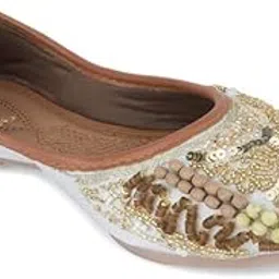 desi colour Women Ethnic Footwear Mojari/Punjabi Jutti- Heavy Handwork-picture-22