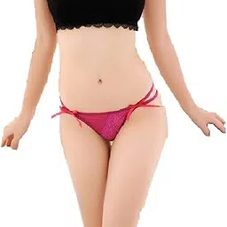 nakas Women's Lace Thong Panty, Free Size(Fit for Waist 30, 32,34,36) (Style 6 - Pack of 2) Multicolour-picture-13