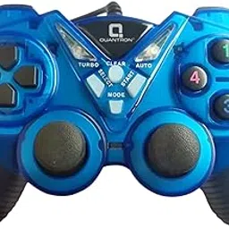 QUANTRON QGP-1803 Wired USB Double Shock Gamepad | Turbo & Auto Modes | Force Feedback | Compatible with Windows XP/7/8/10/11 | Ergonomic Anti-Skid Design-picture-36