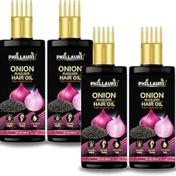 Phillauri Onion Blackseed Hair Oil | Hair Oil For Hair Growth Dandruff And Hair Fall | (100ml Pack 4) |-picture-14